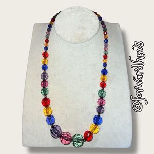 Bundle Sale 3 for $15 | Multicolored Graduated Plastic Bead Necklace